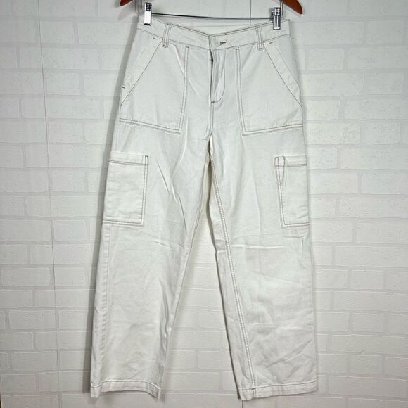 H&M Womens Cargo Pants size 4 Bundle of 2 White and Black - Picture 9 of 16